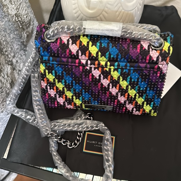 Kurt Geiger London Mini Kensington Crystal Convertible Crossbody Bag - Picture 3 of 17